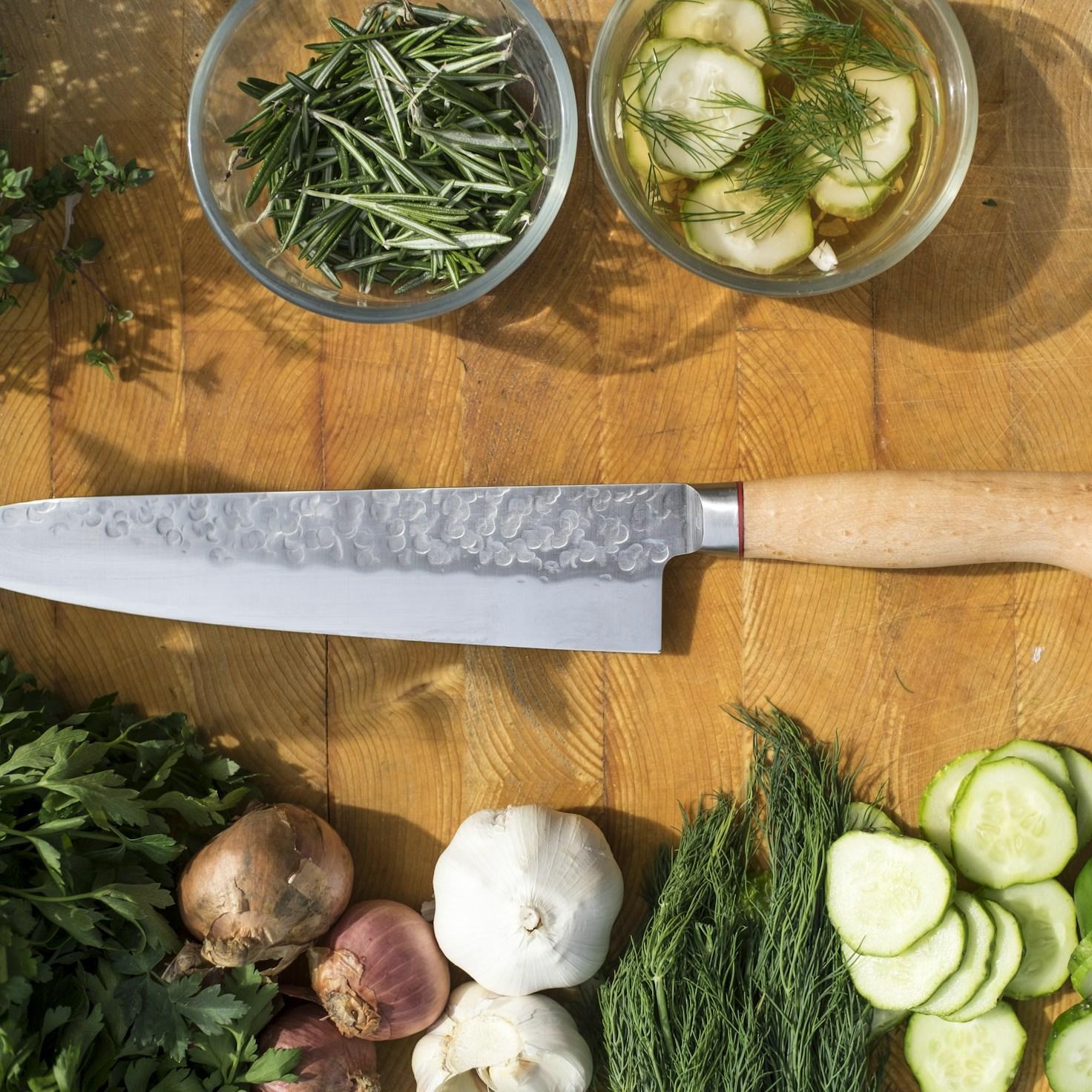 Home cook preparing ingredients in the kitchen